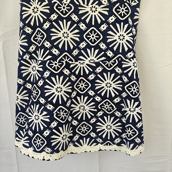 Tuckernuck Sail To Sable NWT Basket Weave Drop Fit & Flare Dress in Navy Sun 4 - Picture 6 of 14